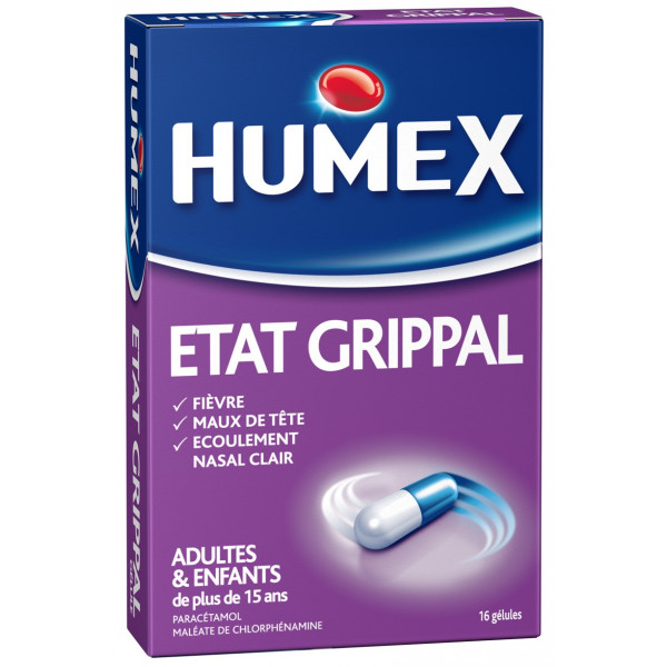 HUMEX Etat Grippal Gelules Bte 16