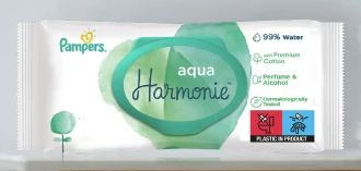 Pampers Lingettes Bébé Aqua Harmonie, 864 Lingettes (Lot de 6 x 3 x 48),  Sans Parfum ni Alcool, Avec 99 % d'Eau et des Fibres d'Origine Végétales,  Testées Dermatologiquement : : Bébé et Puériculture