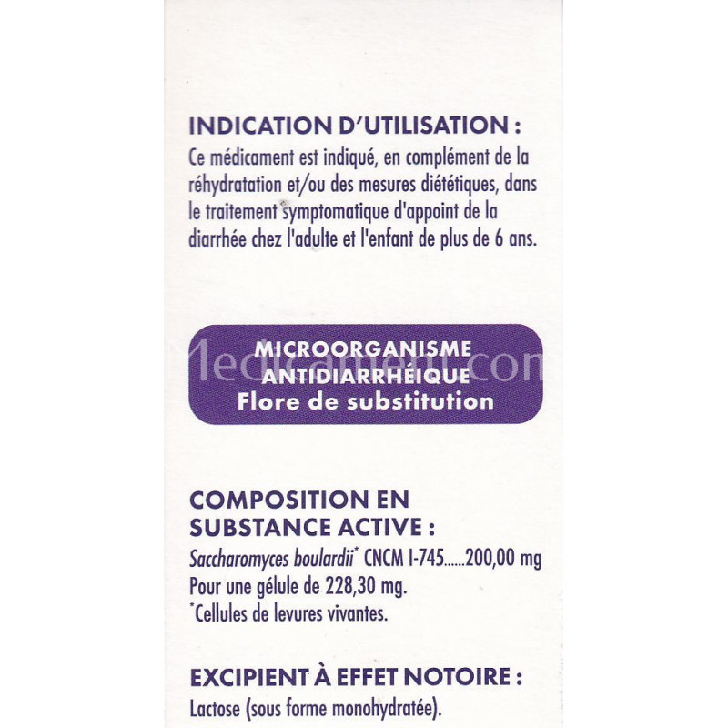 Ultralevure 0 Mg Gelules Traite La Diarrhee De L Adulte Et De L Enfant De Plus De 6 Ans