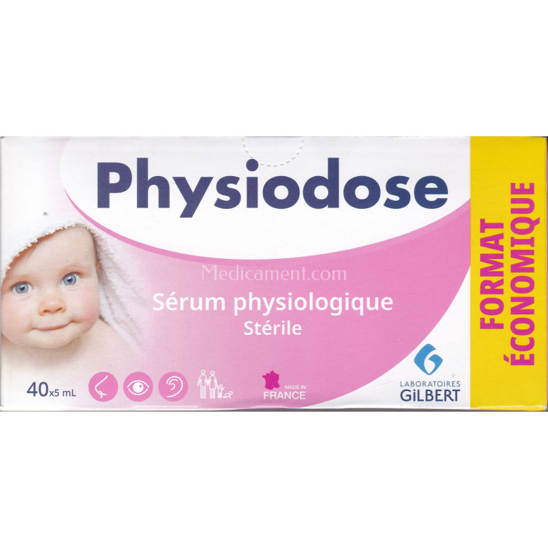 Physiodose : serum physiologique yeux, nez, oreille du bébé et de
