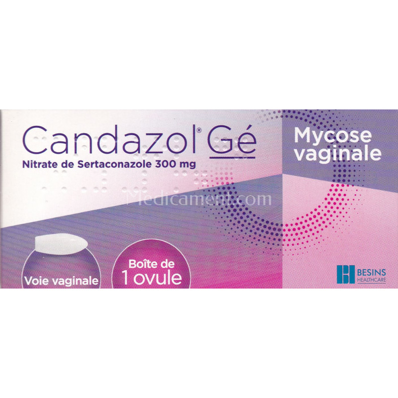 Candazol Gé Ovule, Boite de 1 Ovule Vaginal pour Mycoses Vaginales