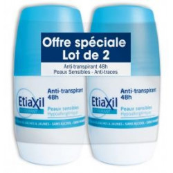 Etiaxil Anti-transpirant 48h Roll-on peaux sensibles lot de 2