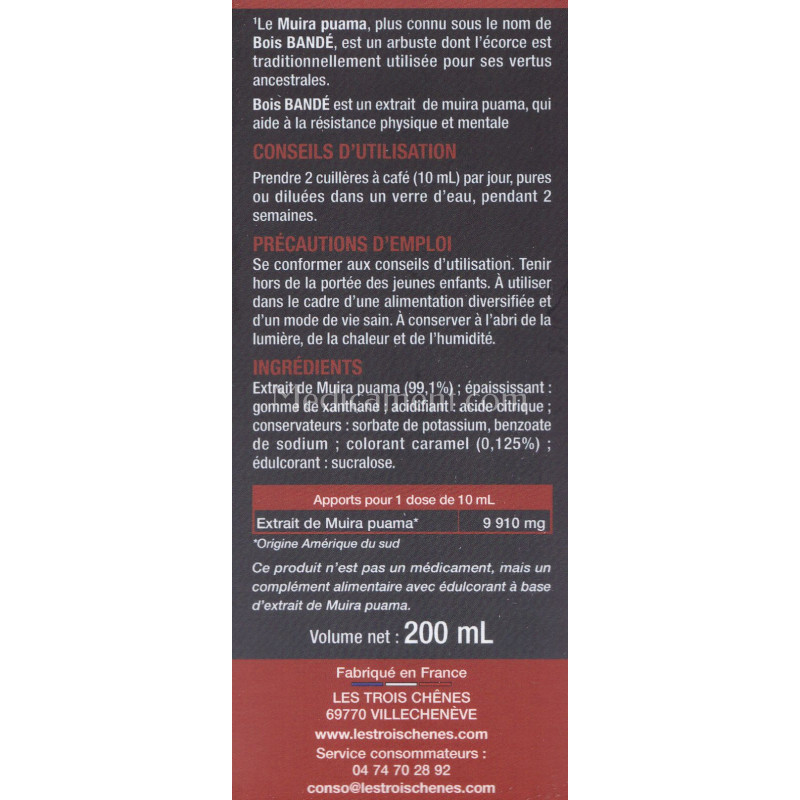 BOIS Bandé Concentré Flacon de 200 ml - pharmacieVeau