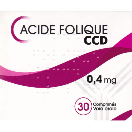 Acide Folique CCD. 0,4 mg 30 Comprimés