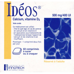 Idéos 500 mg/400 UI 60 Comprimés à sucer ou croquer