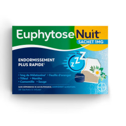 Euphytose Nuit Mélatonine 1 mg 20 Sachets à infuser