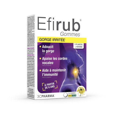 Efirub Gommes Gorge irritée Les 3 Chênes