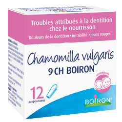 Chamomilla vulgaris 9 CH 12 suppositoires Boiron 