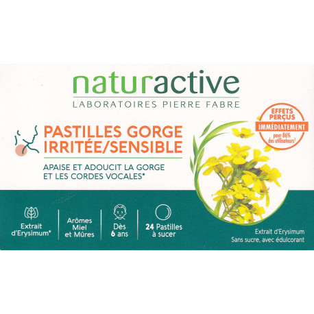 Pastilles gorge irritée/sensible Naturactive