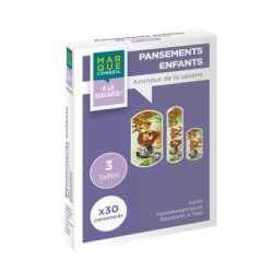 Pansements enfants animaux de la savane x30 Marque Conseil