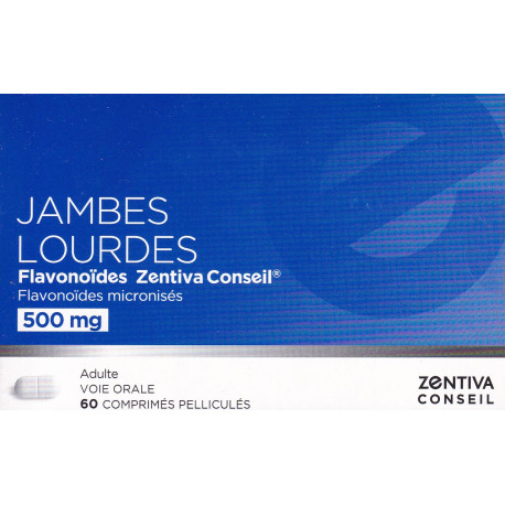 Jambes lourdes Flavonoïdes 500 mg Zentiva Conseil