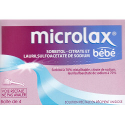 Microlax Bébé Solution rectale 4 unidoses