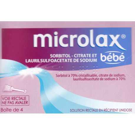 Microlax Bébé Solution rectale 4 unidoses