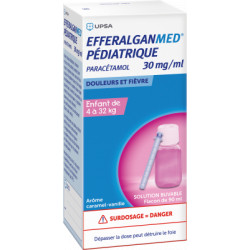 Efferalganmed Pédiatrique 30mg/ml Solution buvable 90ml ancien arôme caramel-vanille