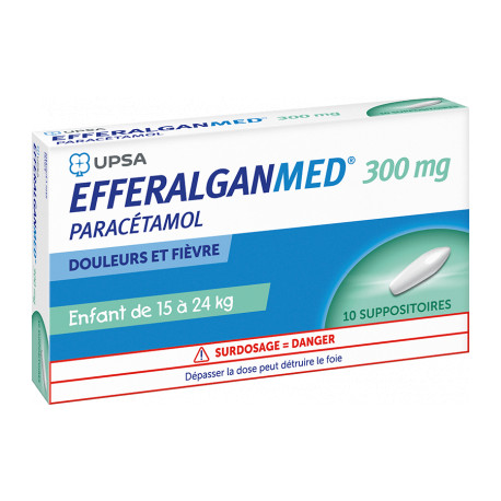 EfferalganMed 300 mg Suppositoire Enfant de 15 à 24 kg