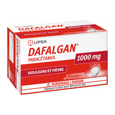 Dafalgan 1g comprimés effervescents boite de 8