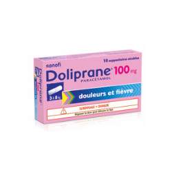 Doliprane 100 mg 10 suppositoires sécables