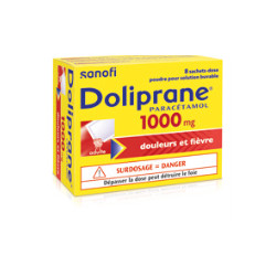 Doliprane 1000 mg 8 sachets-dose pour solution buvable