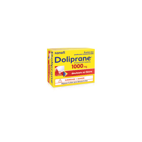 Doliprane 1000 mg 8 sachets-dose pour solution buvable