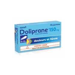 Doliprane 150 mg 10 suppositoires