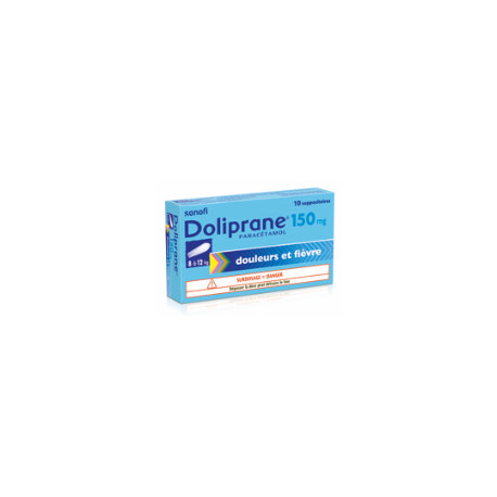 Doliprane 150 mg 10 suppositoires