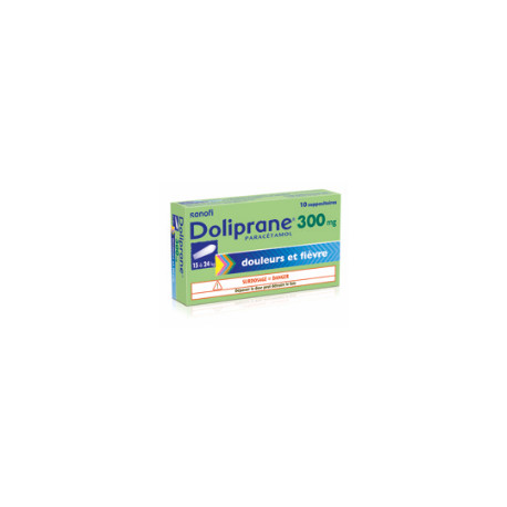 Doliprane 300 mg 10 suppositoires