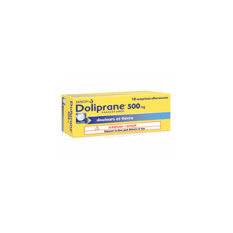 Doliprane 500mg 16 comprimes effervescents