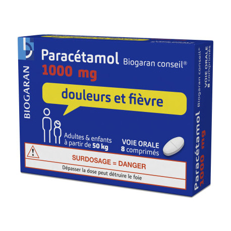 Paracétamol 1000 mg Biogaran Conseil