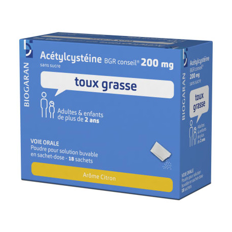 Acetylcysteine 200 mg 20 sachets Biogaran conseil