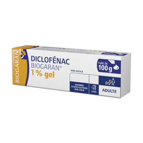 Diclofénac 1% Gel Biogaran Tube 100 g