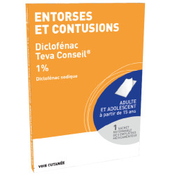 Diclofénac 1% Emplâtres Teva Conseil Entorses et contusions