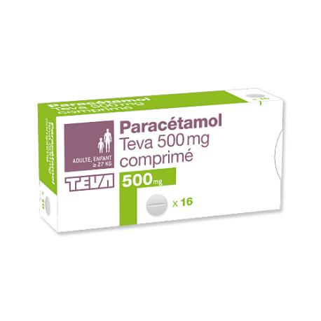 Paracétamol 500 mg 16 Comprimés Teva