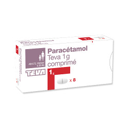 Paracétamol 1 g 8 Comprimés Teva