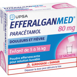 EfferalganMed 80 mg 12 Sachets Poudre effervescente pour solution buvable