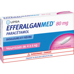 EfferalganMed 80 mg 10 Suppositoires