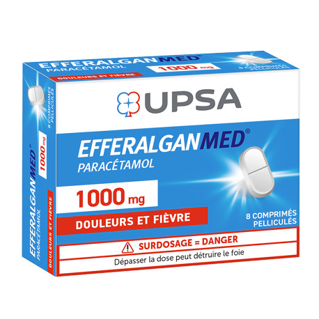 EfferalganMed 1000 mg 8 Comprimés pelliculés