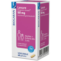 Levure 50 mg 40 Gélules Biogaran Conseil