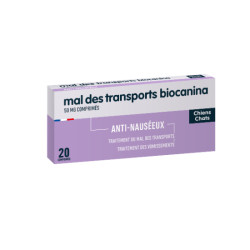 Mal des transports Vomissements Chien et chat Biocanina