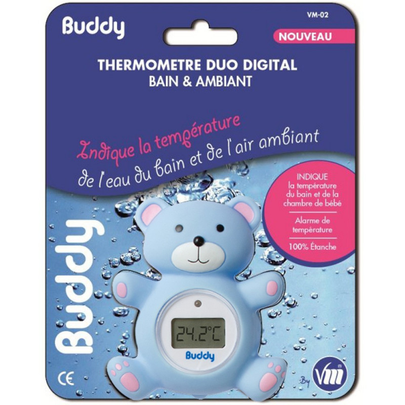 Thermomètre de bain et ambiant petit ours Buddy Visiomed