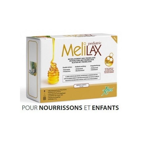 Melilax pediatric microlavement avec promelaxin Aboca - boite de 6 lavements